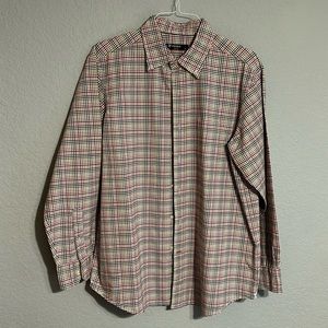 Daniel Cremieux Long-Sleeve Button Down Shirt, Size L, Blue/Red/Green/Orange